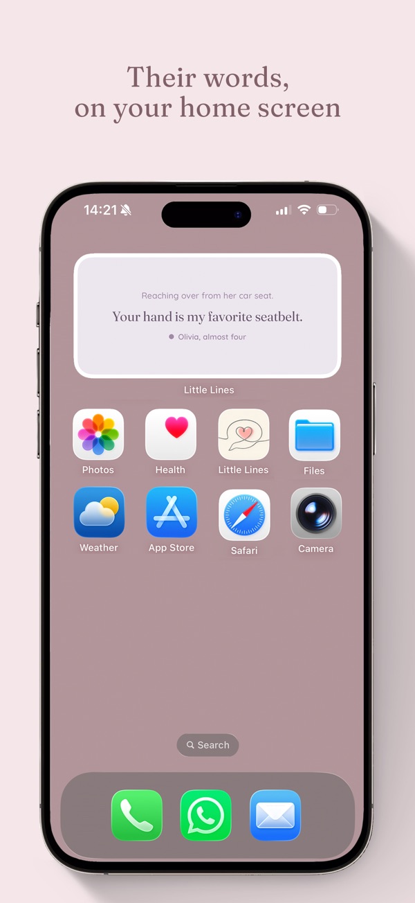 Little Lines: Their words, on your home screen