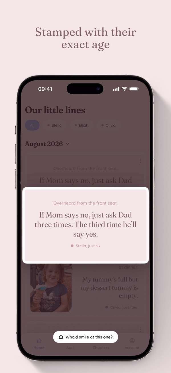 Little Lines: Stamped with their exact age